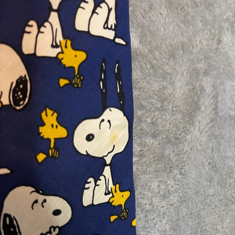 Vintage Peanuts Men Pals Snoopy Woodstock Emotions 90s Silk Neck Tie Cartoon